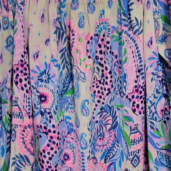 Lilly Pulitzer Top Womens Large Nevie Off Shoulder Macadamia Haute Nature NWOT - Picture 9 of 12